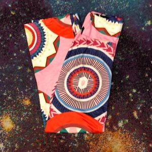 PSYCHEDELIC GEOMETRIC PRINT YOGA PANTS SIZE MEDIUM NEW